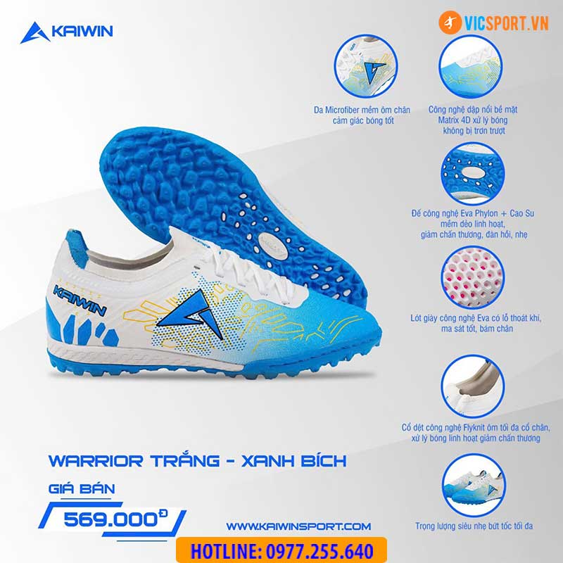 Giày đá banh Kaiwin Warrior đế TF - Hình ảnh 4