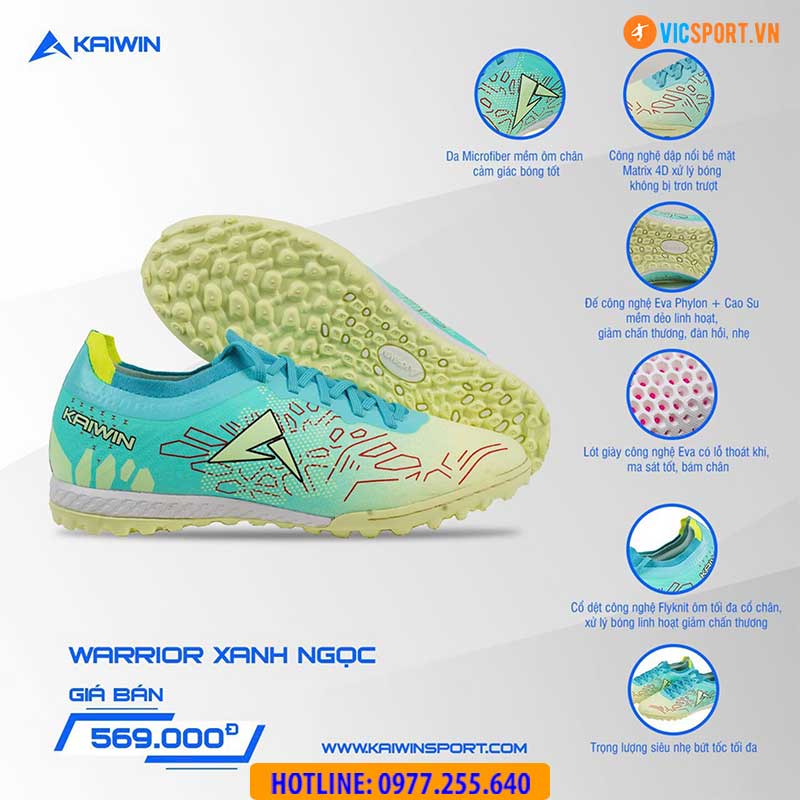 Giày đá banh Kaiwin Warrior đế TF - Hình ảnh 3