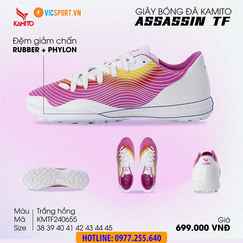 Giày đá banh Kamito Assassin chính hãng đế TF - Hình ảnh 14