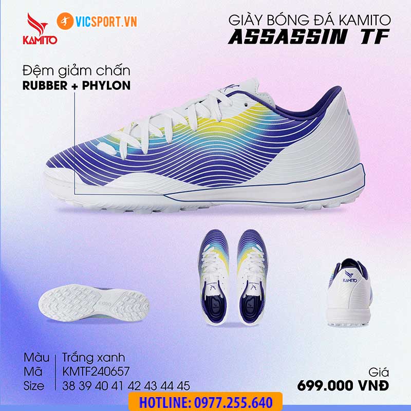 Giày đá banh Kamito Assassin chính hãng đế TF - Hình ảnh 15