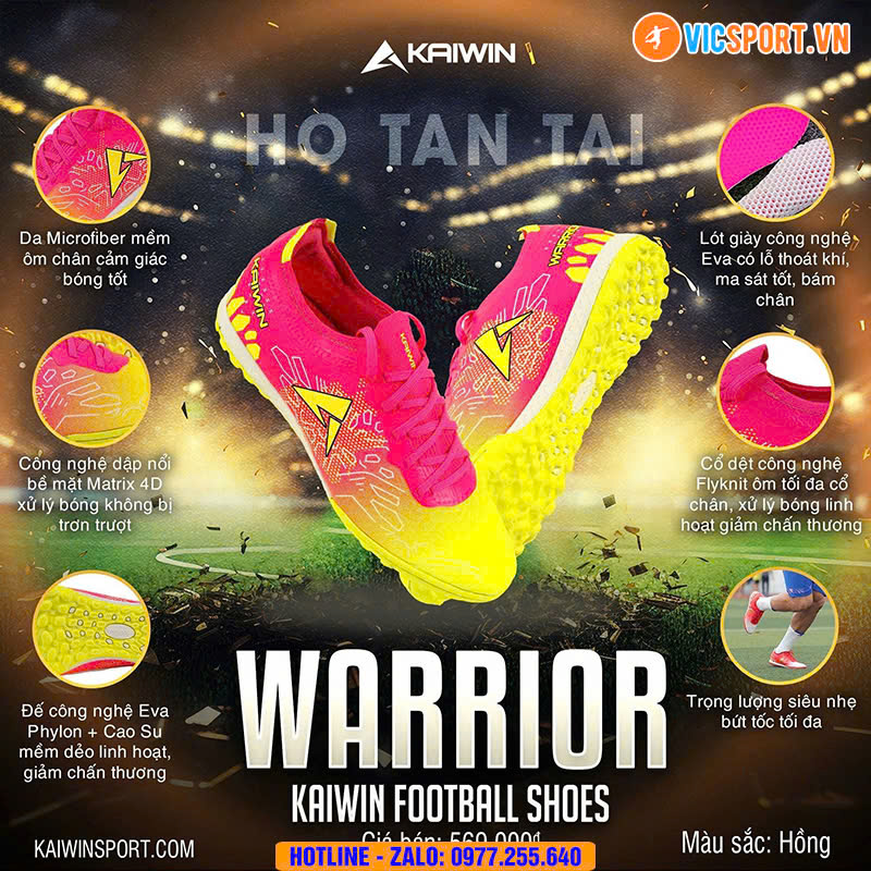 Giày đá banh Kaiwin Warrior đế TF - Hình ảnh 25