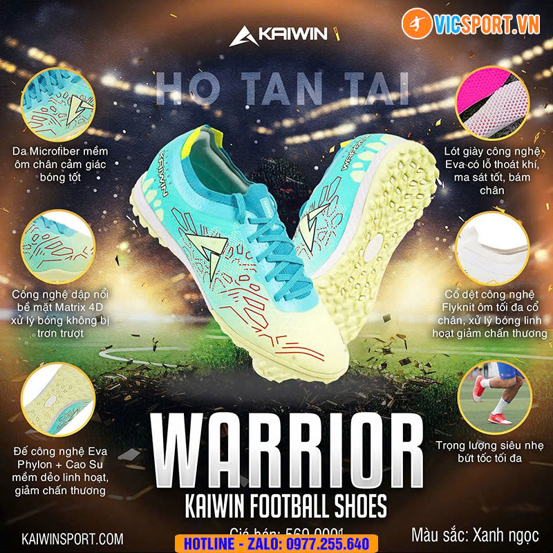 Giày đá banh Kaiwin Warrior đế TF - Hình ảnh 27