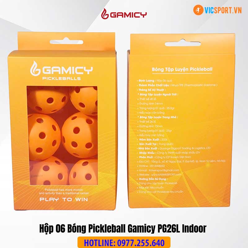 Hộp bóng tập luyện Pickleball Gamicy Pro (hộp 6 quả) - Hình ảnh 7