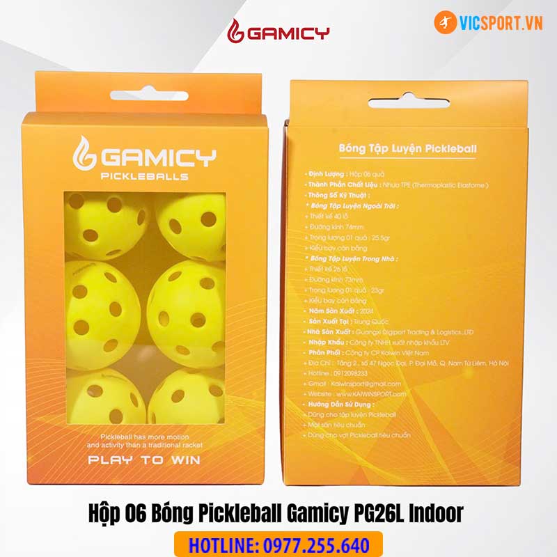 Hộp bóng tập luyện Pickleball Gamicy Pro (hộp 6 quả) - Hình ảnh 8