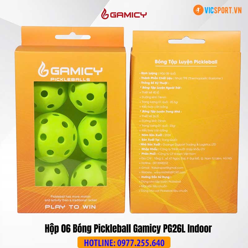 Hộp bóng tập luyện Pickleball Gamicy Pro (hộp 6 quả) - Hình ảnh 9