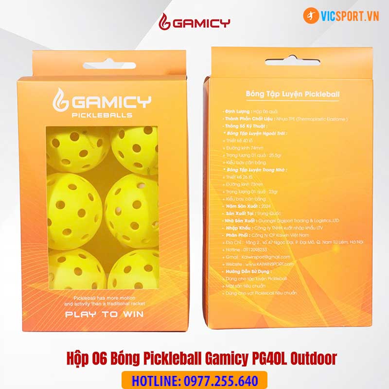 Hộp bóng tập luyện Pickleball Gamicy Pro (hộp 6 quả) - Hình ảnh 13