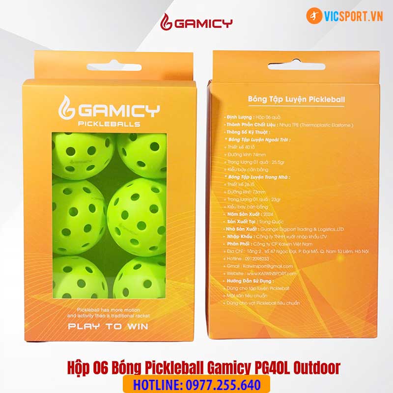 Hộp bóng tập luyện Pickleball Gamicy Pro (hộp 6 quả) - Hình ảnh 14