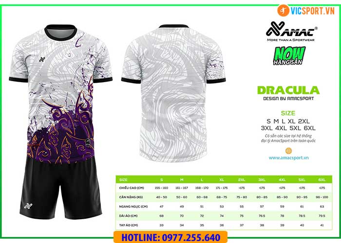Áo đá banh thiết kế Amac Dracula - Hình ảnh 8