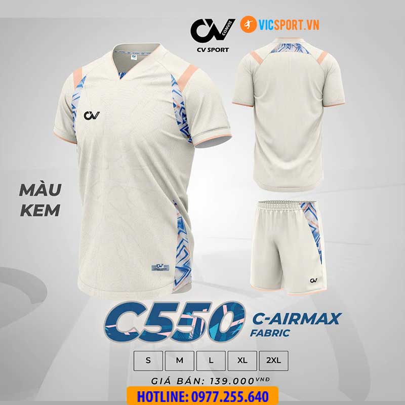 Áo đá banh không logo CV C550 - Hình ảnh 7