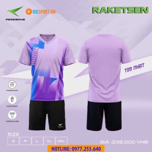 ÁO ĐÁ BÓNG KHÔNG LOGO THIẾT KẾ PEREGRINE RAKETSEN- TÍM
