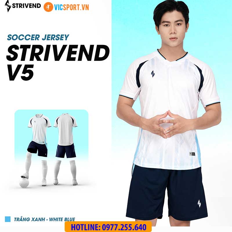 Áo đá banh không logo Strivend V5 - Hình ảnh 12