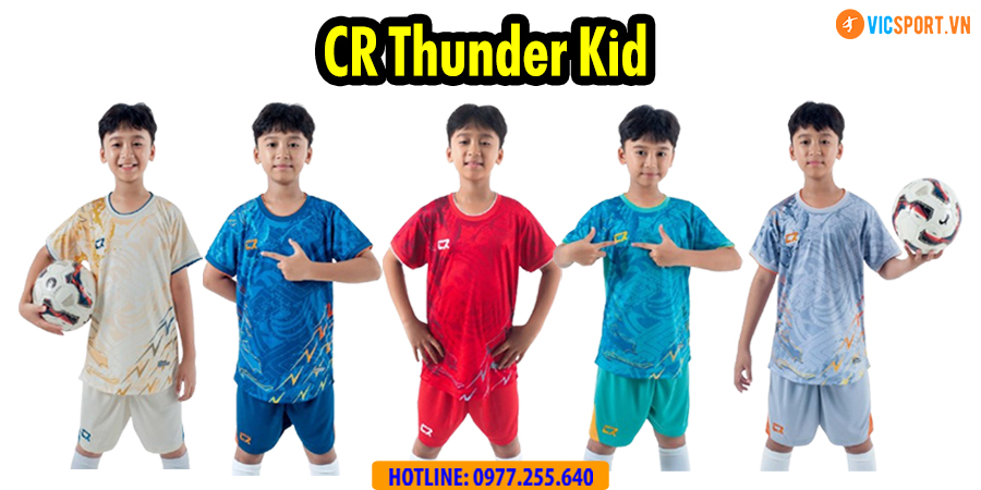Áo đá banh trẻ em CR Thunder - Hình ảnh 15