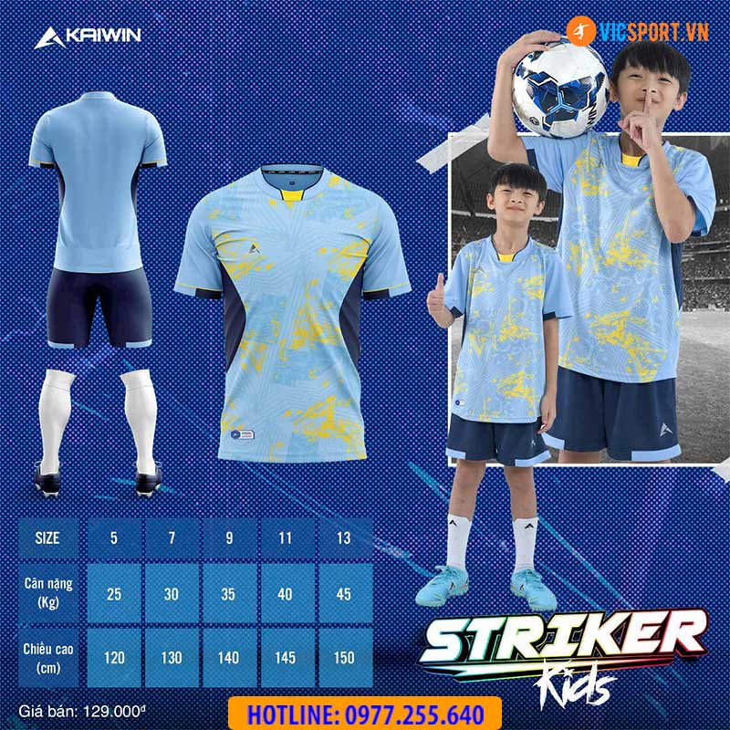 Áo đá banh trẻ em Kaiwin Striker - Hình ảnh 7