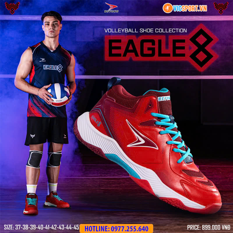 Giày bóng chuyền Beyono Eagle 8 (sale mạnh) - Hình ảnh 11
