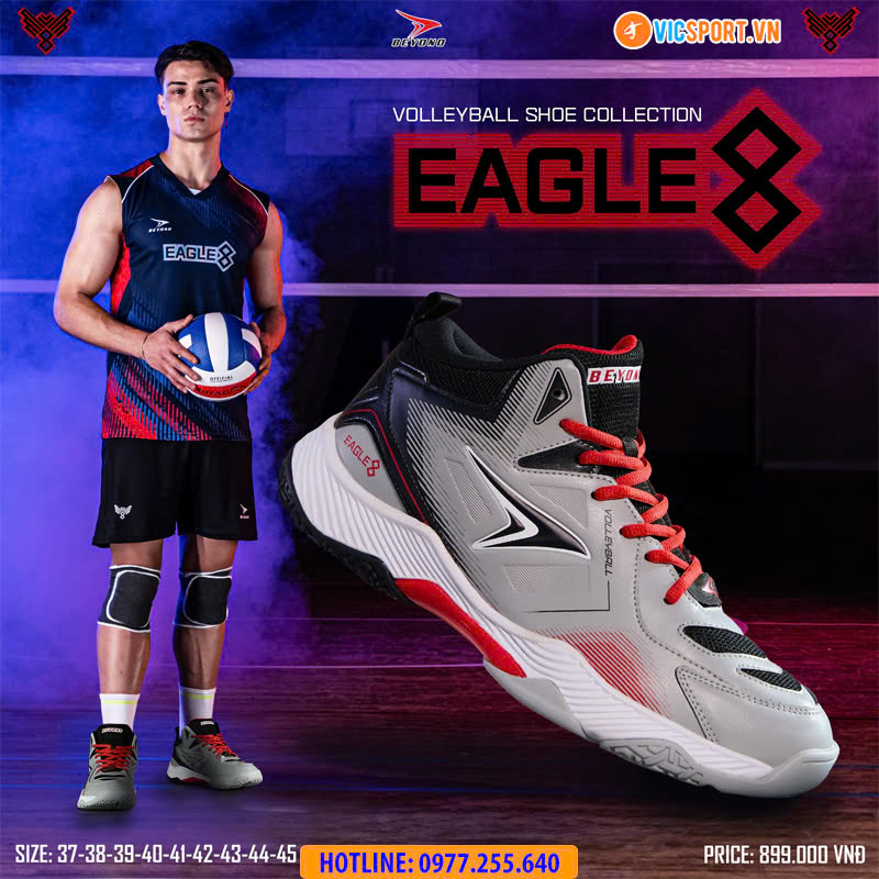 Giày bóng chuyền Beyono Eagle 8 (sale mạnh) - Hình ảnh 13