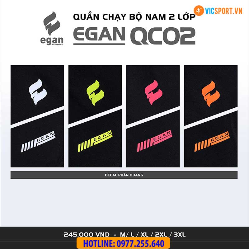 Quần chạy bộ nam Egan QC02 - Hình ảnh 2