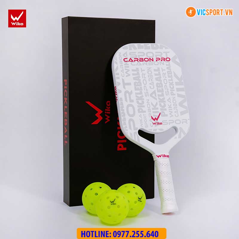 Vợt pickleball Wika Carbon Pro T1000 không viền - Hình ảnh 6