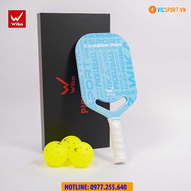 Vợt pickleball Wika Carbon Pro T1000 không viền - Hình ảnh 5
