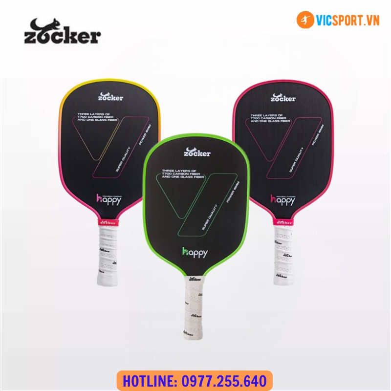 Vợt Pickleball Zocker Happy Super Quality HP2 - Hình ảnh 12