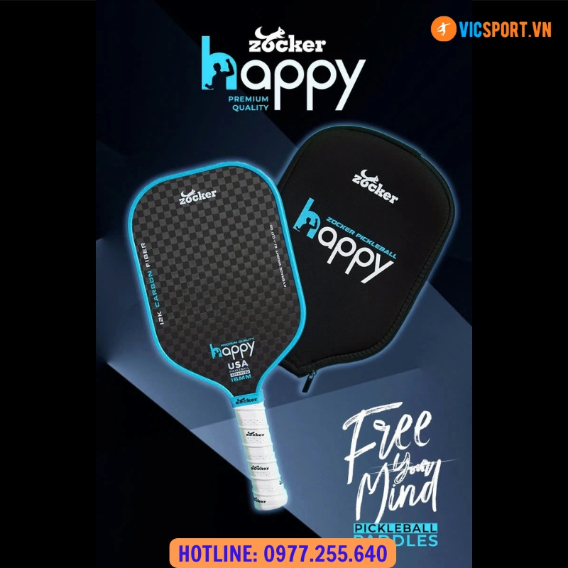 Vợt Pickleball Zocker Happy Premium Quality HP3 - Hình ảnh 21