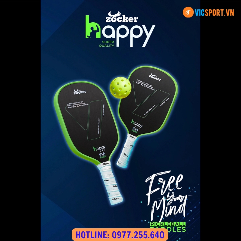 Vợt Pickleball Zocker Happy Super Quality HP2 - Hình ảnh 5
