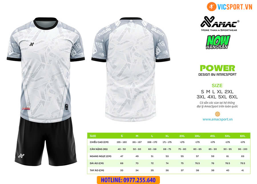 Áo đá banh thiết kế Amac Power - Hình ảnh 10