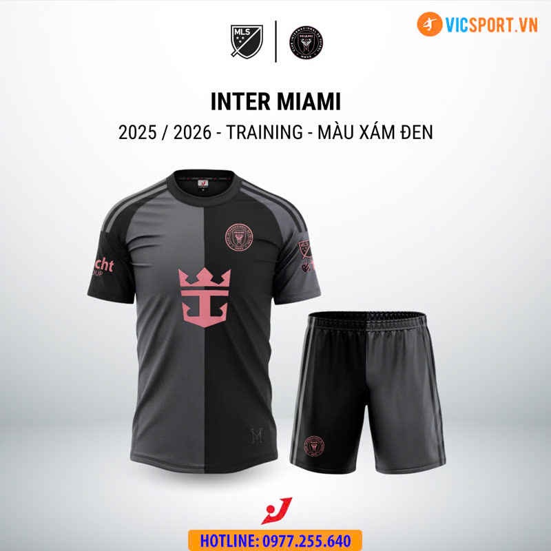 Áo đá banh Clb Inter Miami mùa giải 2025-2026 vải thun lạnh - Hình ảnh 12