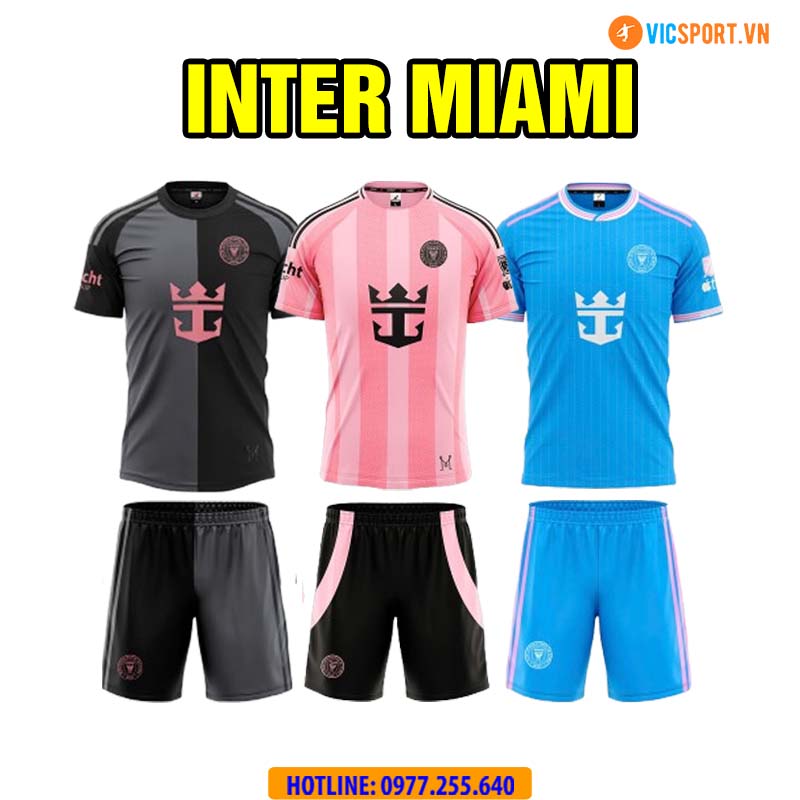 Áo đá banh Clb Inter Miami mùa giải 2025-2026 vải thun lạnh