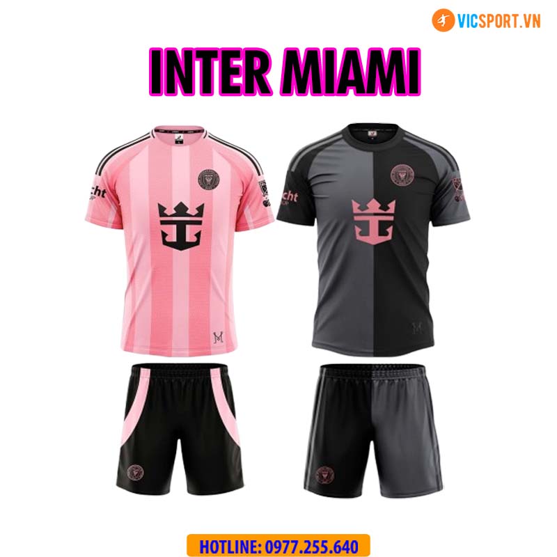 Áo đá banh Clb Inter Miami mùa giải 2025-2026 vải thun lạnh - Hình ảnh 13