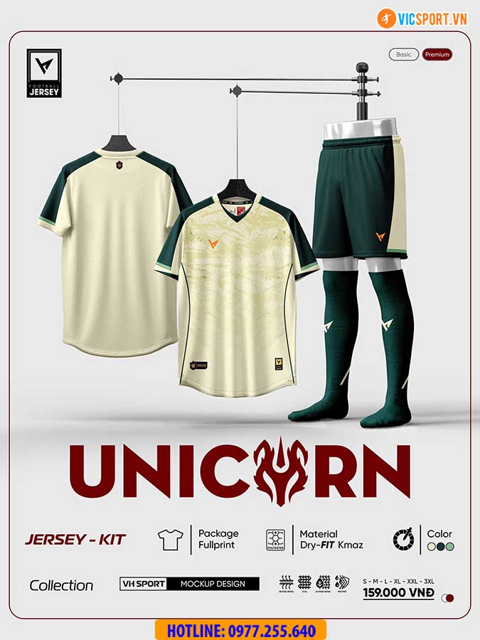Áo đá banh không logo VH Unicorn - Hình ảnh 11