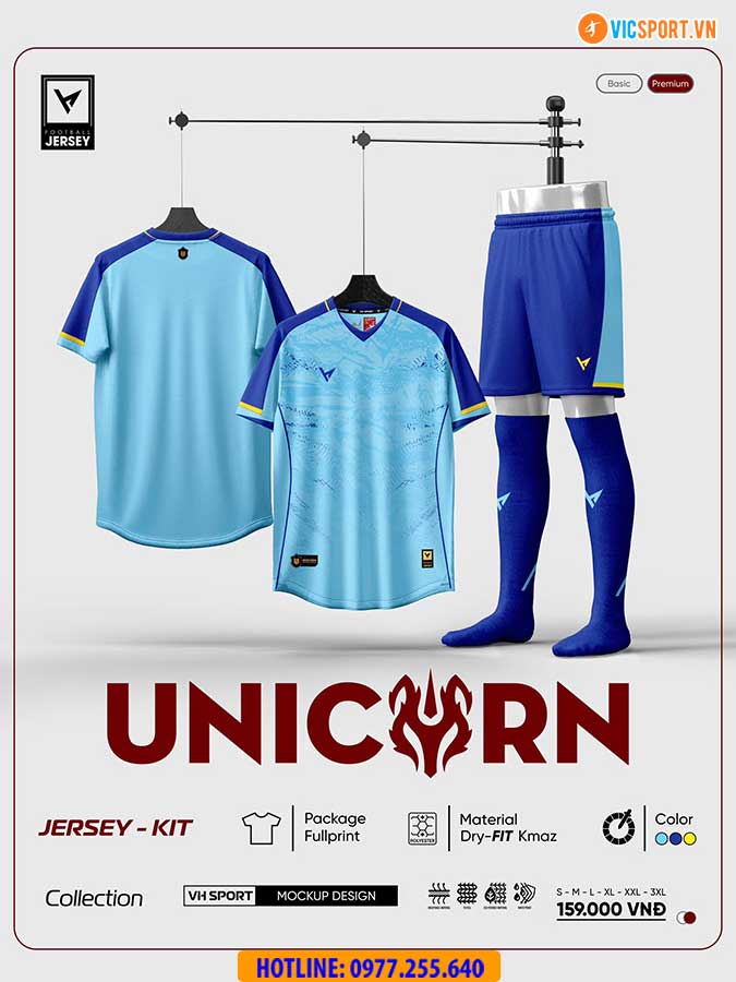 Áo đá banh không logo VH Unicorn - Hình ảnh 12