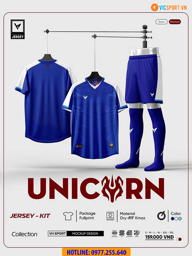 Áo đá banh không logo VH Unicorn - Hình ảnh 7