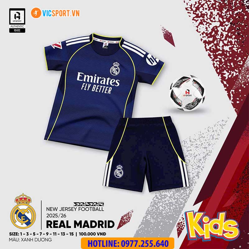Áo đá banh trẻ em Clb Real Madrid mùa giải 2025-2026 - Hình ảnh 4