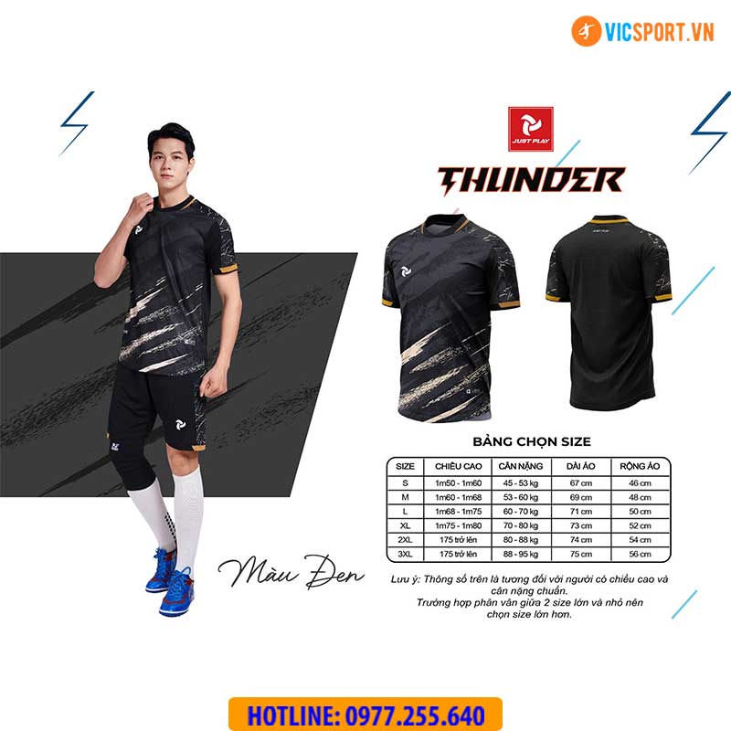 Áo đá banh không logo Justplay Thunder - Hình ảnh 47