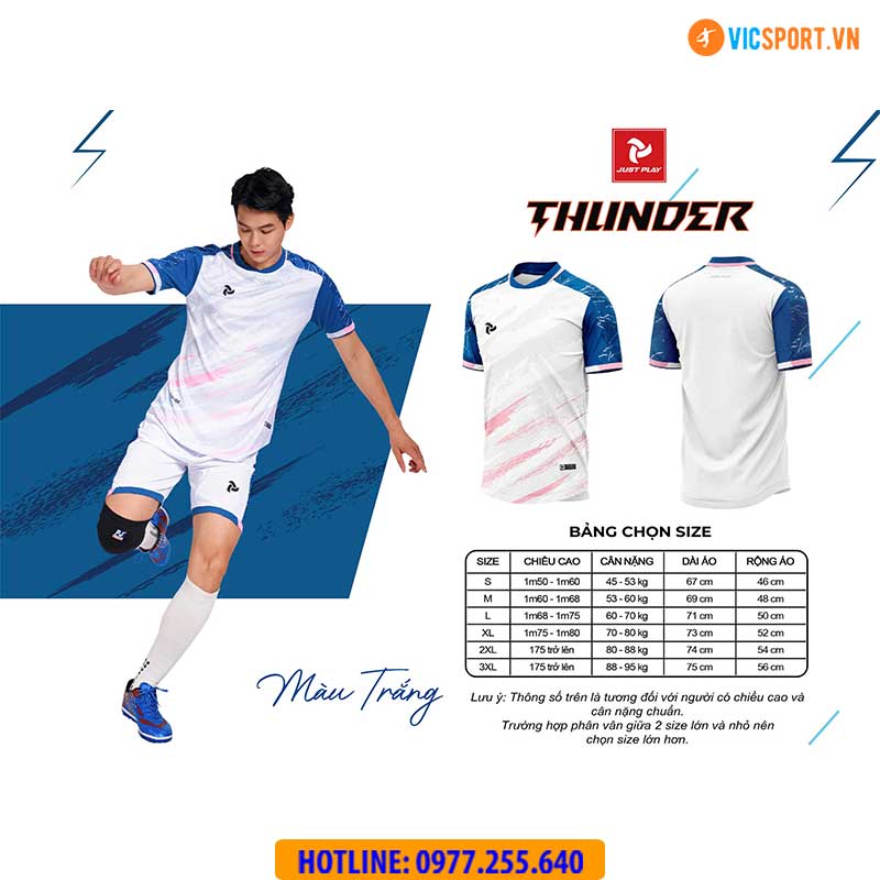 Áo đá banh không logo Justplay Thunder - Hình ảnh 50