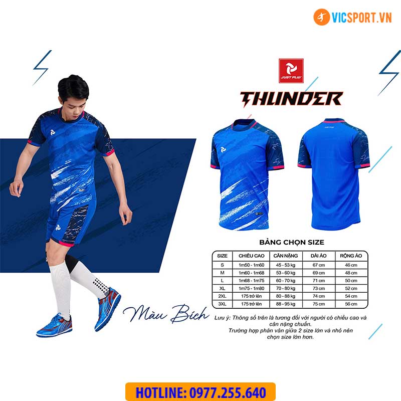 Áo đá banh không logo Justplay Thunder - Hình ảnh 55