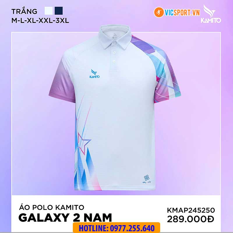 Áo polo thể thao Kamito Galaxy 2 chính hãng - Hình ảnh 9
