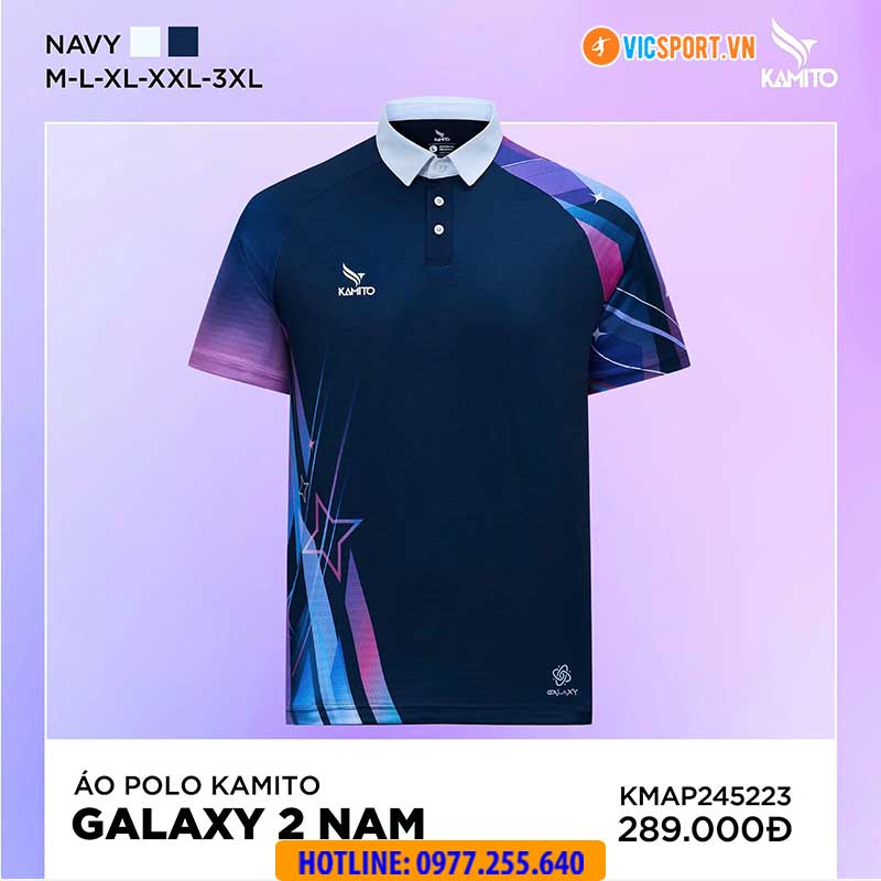Áo polo thể thao Kamito Galaxy 2 chính hãng - Hình ảnh 10