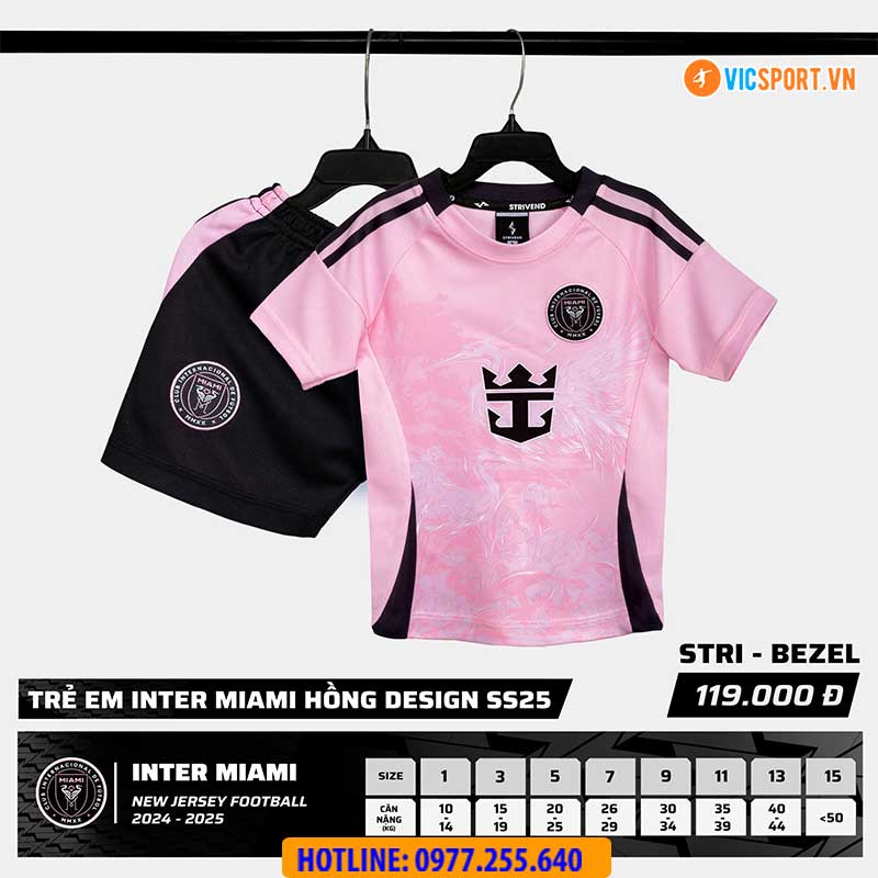 Áo đá banh trẻ em Strivend Clb Inter Miami mùa giải 2025-2026 - Hình ảnh 5