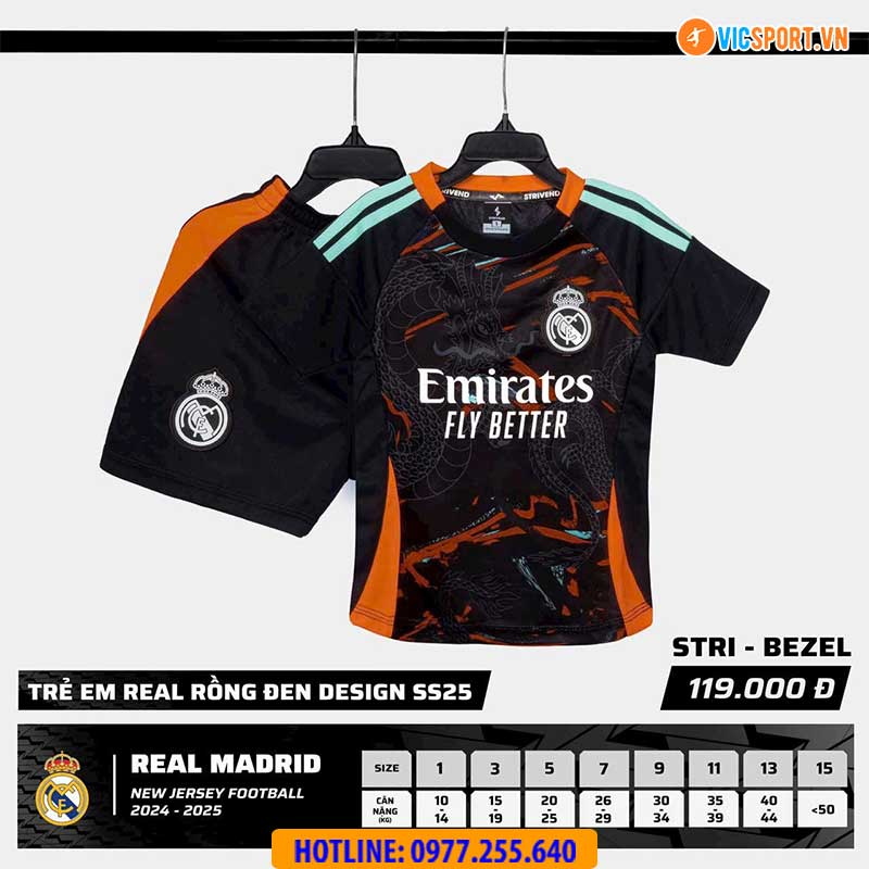 Áo đá banh trẻ em Strivend Clb Real Madrid mùa giải 2024-2025 - Hình ảnh 2