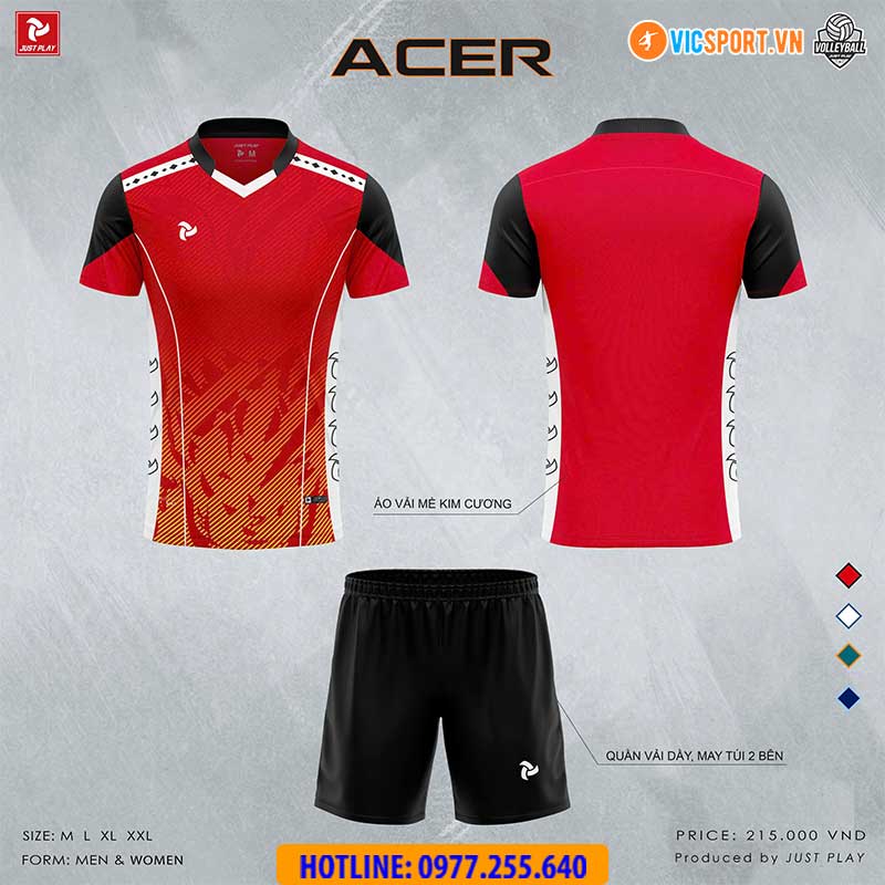 Quần áo bóng chuyền nam nữ Justplay Acer - Hình ảnh 11