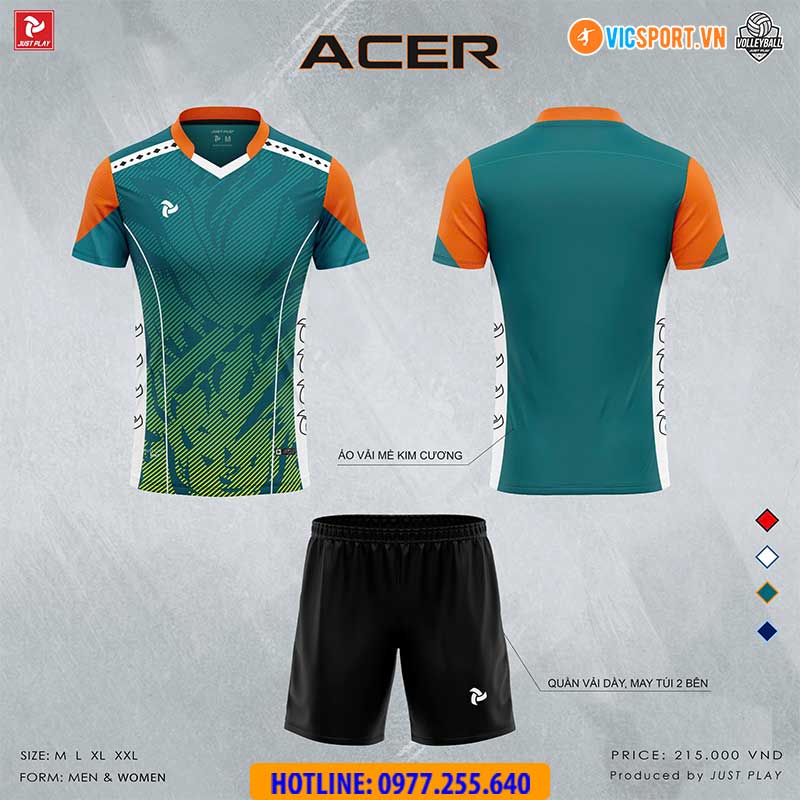 Quần áo bóng chuyền nam nữ Justplay Acer - Hình ảnh 12