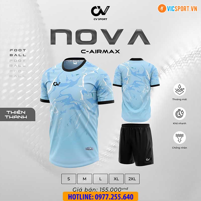 Áo đá banh không logo CV Nova - Hình ảnh 20
