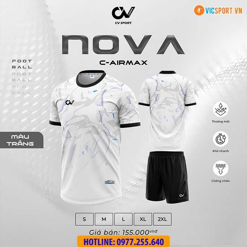 Áo đá banh không logo CV Nova - Hình ảnh 17