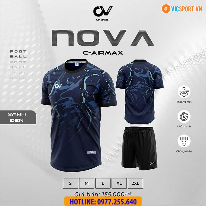Áo đá banh không logo CV Nova - Hình ảnh 18