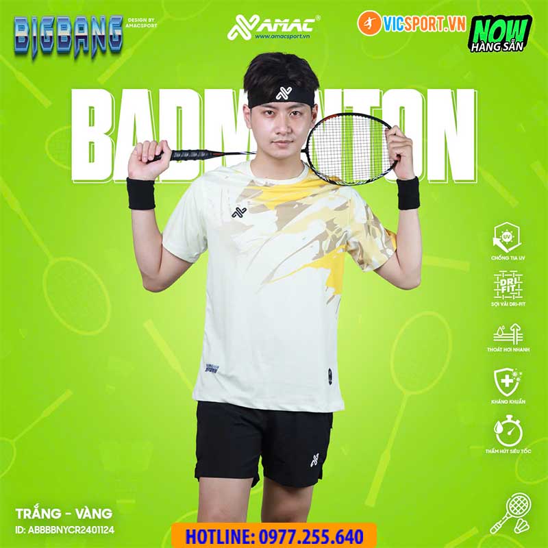 Áo cầu lông nam nữ thiết kế Amac Bigbang - Hình ảnh 10