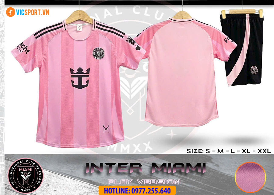Áo đá banh Clb Inter Miami mùa giải 2025-2026 vải mè - Hình ảnh 18