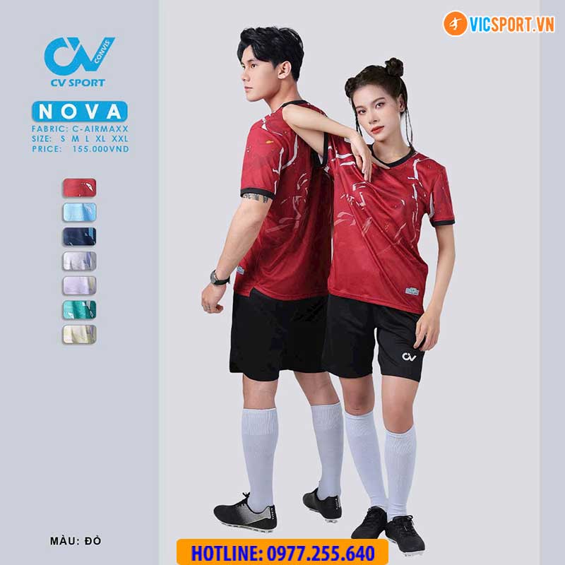 Áo đá banh không logo CV Nova - Hình ảnh 9