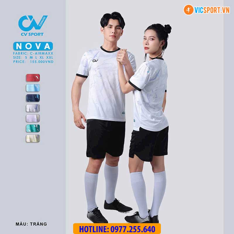 Áo đá banh không logo CV Nova - Hình ảnh 13