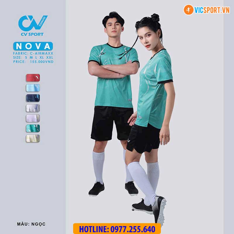 Áo đá banh không logo CV Nova - Hình ảnh 11